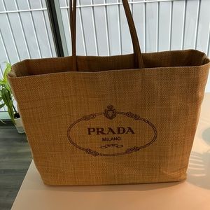 Prada Raffia Tote Bag - BRAND NEW